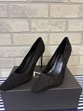 Marc Fischer Olivy Black Stiletto Suede Pumps Size 9
